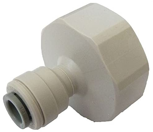 John Guest Reduce connector 1/4 PF (quick connect) x 3/4 BSP Female thread Speed fittings for water filters, reverse osmosis systems, vending machines, Side by side refrigerators