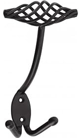 SIRO Kleiderhaken Reichenbach, Landhaus, Klassisch, Vintage, Stahl schwarz matt pulverbeschichtet, 160 mm x 90 mm x 93 mm, LA 24 mm, 1420/PB12