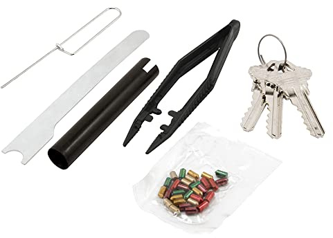 Prime-Line E 2402 Re-Keying Kit – Re-Key a Lock Kit with Pre-Cut Keys for Rekeying all your Locks to One Key, For Schlage Brand Locks, Type “C” 5-Pin Style Locks (1 Kit)