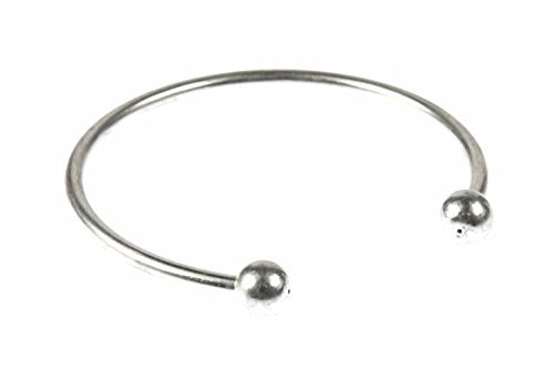 Miniblings Armreif Armreifen Armschmuck Kugeln zum auffädeln versilbert oval - handmade Modeschmuck - Damen Mädchen