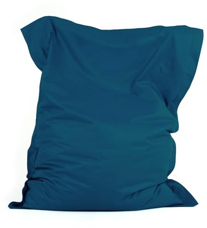Bean Bag Bazaar Giant Bean Bag with Filling Included, Teal | Made in the UK, Adult Beanbag, 180cm x 140cm, Durable Water-Resistant Fabric, For Indoor and Outdoor Use