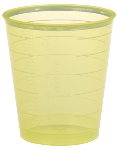 Medicina Vaso Graduado, 30 ml, 80 unidades color: amarillo einnehme Vaso Medicamentos vasos de chupito vasos de chupito