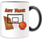 Cadeau personnalisé – basket-ball Mug (Sport Motif Thème, Options de couleur) – n'importe quel nom/message sur votre Unique Mug – Panneau NBA Slam Dunk, Céramique, noir