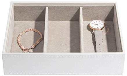 Stackers Weiß Klassisch Schmuckfach für Schmuckschatulle Uhren/Accessoires
