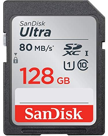 SanDisk SDSDUNC-128G-GN6IN Ultra Tarjeta de Memoria SDXC de 128 GB (hasta 80 MB/s, Clase 10)