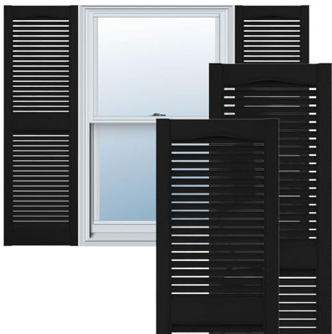 Ekena Millwork LL1S12X03600BL Obturador (por par), Negro, 12-in. W x 36-in. H