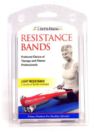 Thera-Band® Übungsbänder im Set LEICHT, gelb/rot/grün, 3 x 1,50 m Länge