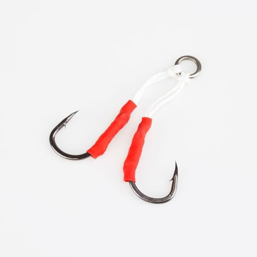 Team Deep Sea Pilker Assist Hooks - Effektive Einzelhaken zum Pilken - Black Nickel - Verschiedene Größen (2/0)
