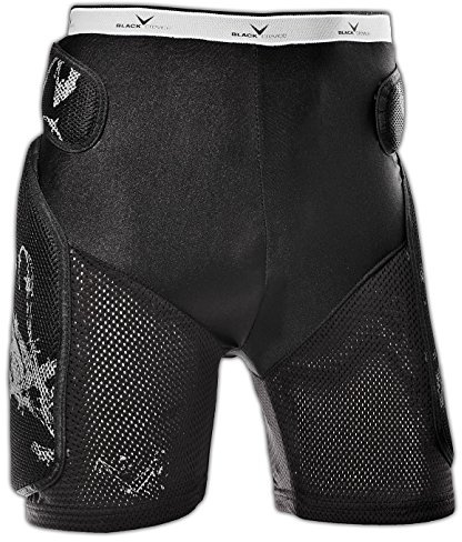 Black Crevice Short de protection unisexe - Pantalon de protection pour homme et femme - Protection optimale du coccyx - Protection de ski avec rembourrage au niveau des cuisses et des hanches - Protection du ski et du snowboard