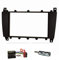 tomzz Audio 2434-003 Doppel DIN Radioblende Set kompatibel mit Mercedes C-Klasse W203 S203 CLK Facelift CLC G-Klasse schwarz mit Quadlockadapter ISO Antennenadapter ISO DIN