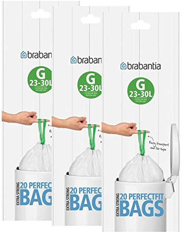 Brabantia Size G 30 Litre Bin Liners (3 Pack)