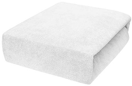 4mybaby GmbH Spannbettlaken Spannbettuch mit Neuster Technik Hergestellt Bettlaken mit Gummizug Frottee 22 Farben und 14 Größen