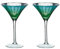 Artland Set of 2 Peacock Martini, Multi-Colour