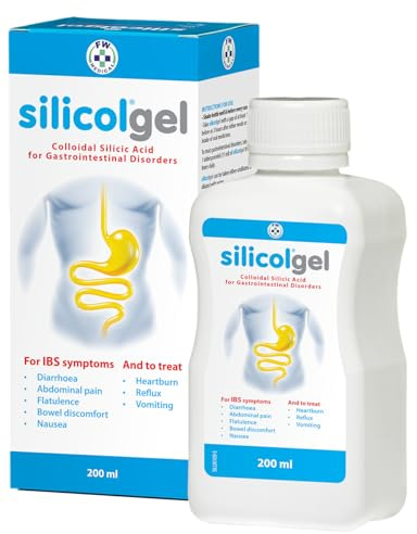silicolgel 200ml - Clinically Proven Relief for IBS Symptoms: Diarrhoea, Stomach Pain, Bloating and Flatulence. Also Treats Heartburn, Acid Reflux and Nausea.