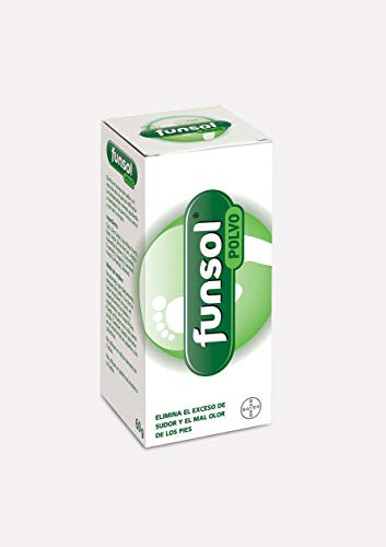 Funsol Desodorante para Pies - Polvo 60 g - Reduce el Sudor Excesivo - Elimina el Mal Olor de los Pies - Todo Tipo de Calzado - Zapatos - Deportivas y Calcetines