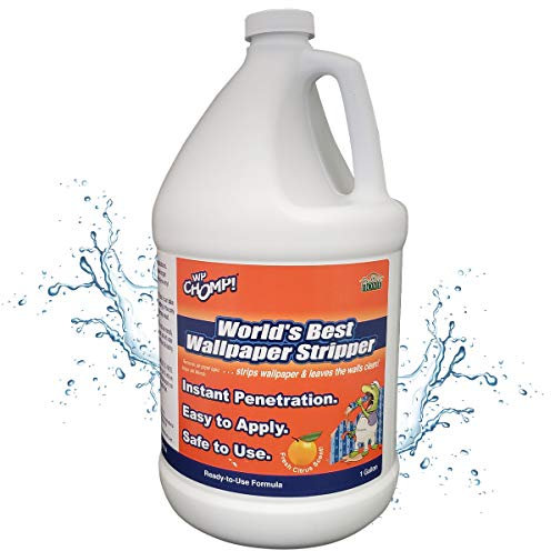 WP CHOMP! World’s Best Wallpaper Stripper: and Sticky Paste Remover, Citrus Scent 128 fluid ounces