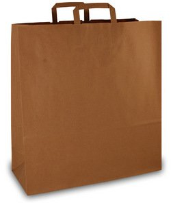 250 Papiertragetaschen Papiertaschen Tüten Papiertüten Tragetaschen braun 18 + 8 x 22 cm