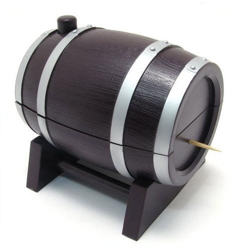 Portastuzzicadenti a Forma di Botte PREMI ed ESCE!