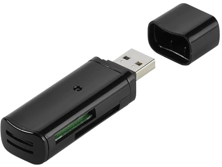 Vivanco IT-Usbcr - Lector de Tarjetas (MMC, MS Duo, MS Pro Duo, Memoria Flash (MS), microSD (TransFlash), SD, SDHC, SDXC, USB 2.0, Color Negro, Embalaje Exterior