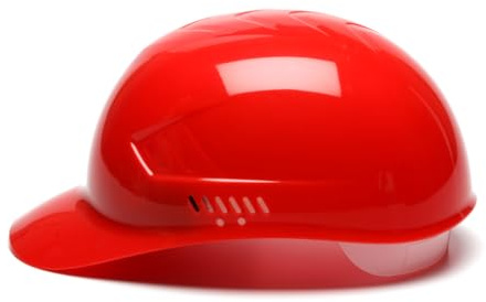 Pyramex Ridgeline 4 Point Glide Lock Suspension Bump Cap, Red