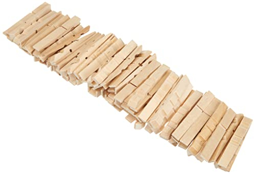 Glorex - Mollette in legno, 72 mm, 11,5 x 4 x 25 cm, 100 pezzi