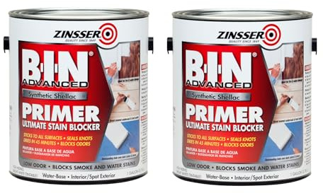 Zinsser 270976-2PK B-I-N Advanced Synthetic Shellac Primer and Sealer, Gallon, White, 2 Pack