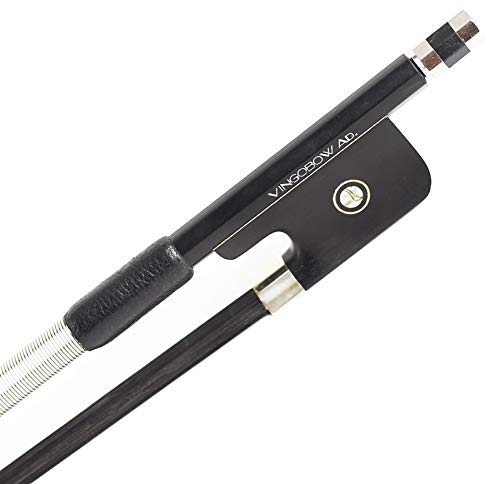 VINGOBOW Kohlefaser violabogen Bratsche bogen Carbonbogen Carbon bow natürliches schwarzes Rosshaar für lauten und wilden Ton 4/4 Größe