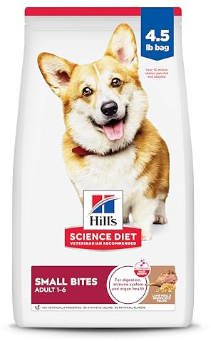 Hill's Science Diet Adult 1-6 Small Bites Dry Dog Food, Lamb Meal & Brown Rice, 4.5 lb. Bag