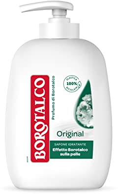 Borotalco, Sapone Liquido al Profumo di Borotalco, Formula Idratante ed Emolliente con Ingredienti di Origine Naturale - Dermatologicamente Testato, Rispetta il pH della Pelle - Flacone da 250 ml
