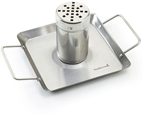 Barbecook Hähnchenhalter, Hähnchenbräter fur Grill und Backofen, Hähnchen ständer mit Abtropf-Schale, Grill-Zubehör aus Edelstahl