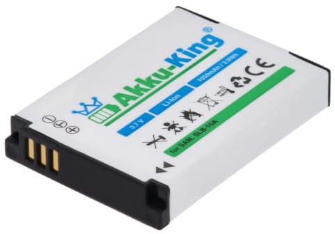 Akku-King Akku kompatibel mit Samsung SLB-10, SLB-10A, FS-SLB-10A Li-Ion 1050 mAh - für WB150, L100, ES55, M310W, HZ10W, WB251F, JVC GC-XA1