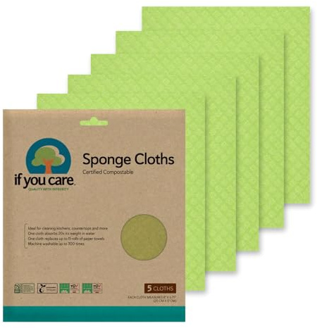 If You Care 100% Natural Sponge Cloths, 5 Count