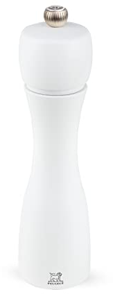PEUGEOT - Tahiti 20 cm Salt Mill - Salt Included - Classic Grind System - Made with PEFC Certified Wood - Lifetime Guaranteed Mechanism - Made in France - White
