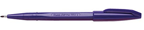 Pentel S520-V Sign Pen fiberpenna, 0,8 mm linjetjocklek, violett, 12-pack