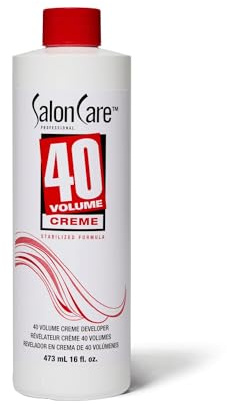 Salon Care 40 Volume Creme Developer, Strong Lift Formula, Easy to Handle Cream Consistency, Can Be Used as a Bleach Booster, 16 oz