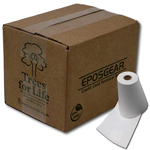EPOSGEAR® (20 Rolls 57mm x 30mm 57x30 Thermal Paper Till Cash Register Credit Card PDQ Swipe Chip and Pin Machine Receipt Printer Rolls - BPA Free