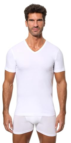 Abanderado Camiseta de manga corta y cuello pico Esenciales Algodón 100% Hombre x1