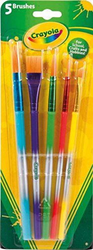 CRAYOLA Paintbrushes - Assorted Sizes (Pack of 5) | Perfect for Any Arts & Crafts Needs | Ideal for Kids Aged 3+