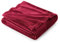 Bedsure Fleece Throw Blanket for Bed - Soft Cosy Fluffy Blankets for Sofa, Warm Double Throws for Audlts, Dark Red, 150x200 cm