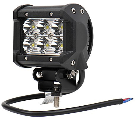 Greenmigo 18W LED Arbeitsscheinwerfer Offroad Lampe Flood Scheinwerfer LED Arbeitslicht Light Bar 12V 24V Zusatzscheinwerfer Rückfahrscheinwerfer für Traktor Bagger SUV - 60 Grad Wasserdicht IP67