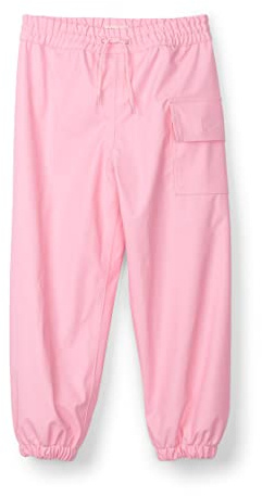 Hatley Kids Rain Pants, Classic Pink, 4T