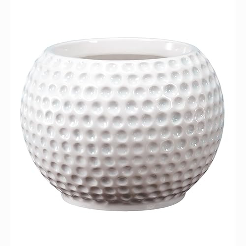 Accents & Occasions Ceramic Golf Ball Planter or Flower Arrangement Vase, 3-3/4-Inch