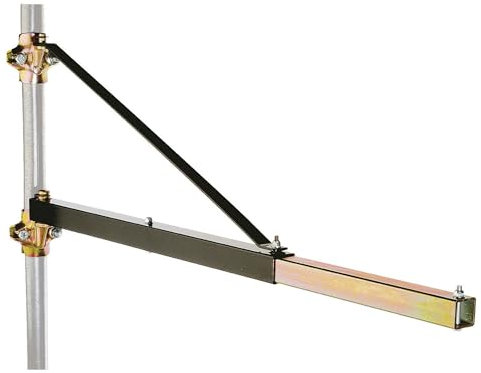 Ribimex Supporto a Bandiera per Paranco Elettrico Regolabile da 0,75 m a 1,10 m, Capacità Fino a 600 kg, Struttura in Acciaio Laccato - PP121