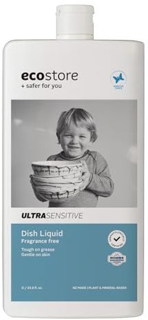 ecostore Eco Store Dish Wash Liquid (Unscented Ultra Sensitive) 1L Dishwashing Detergent