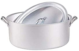 Pentole Agnelli Linea Family Cooking Alluminio Casseruola Ovale con Due Maniglie e Coperchio, Argento, 28 cm
