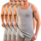 HERMKO 3000 4er Pack Herren Tank Top - 100% Bio-Baumwolle, Unterhemd in Feinripp - Strapazierfähig & Hautfreundlich, Größe:D 12 = EU 6XL, Farbe:grau