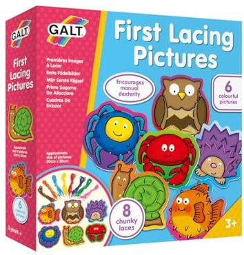 Galt Toys, First Lacing Pictures, Threading Toy, Ages 3 Years Plus
