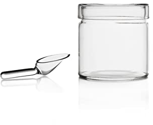 Ichendorf Milano Zuccheriera con Paletta, Collezione Piuma, 20 cl, Vetro Borosilicato, Fatto a Mano