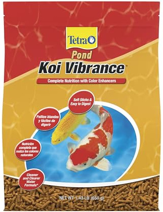 TetraPond Koi Vibrance 1.43 Pounds, Soft Sticks, Floating Pond Food