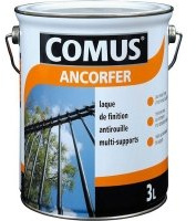 Ancorfer Brillant 3L Noir - Peinture-Laque de Finition antirouille pour Métaux et Autres Supports (Bois, Plâtre…)